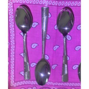 Oneida Cheviot pattern Serving Spoons Set/3 Stainless 18/10 NWOT - HEAVY